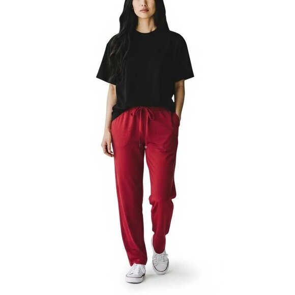 Gap Red Womens Small Drawstring Lounge Pants 27”Inseam - Picture 1 of 5